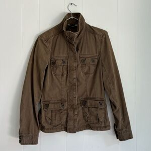 Eddie Bauer 2007 women's green army style cargo jacket size XS